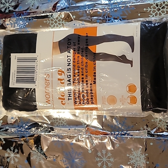Warner's Cloud 9 Seriously Soft Fleece-lined Footed Tights S M Black - Picture 2 of 9